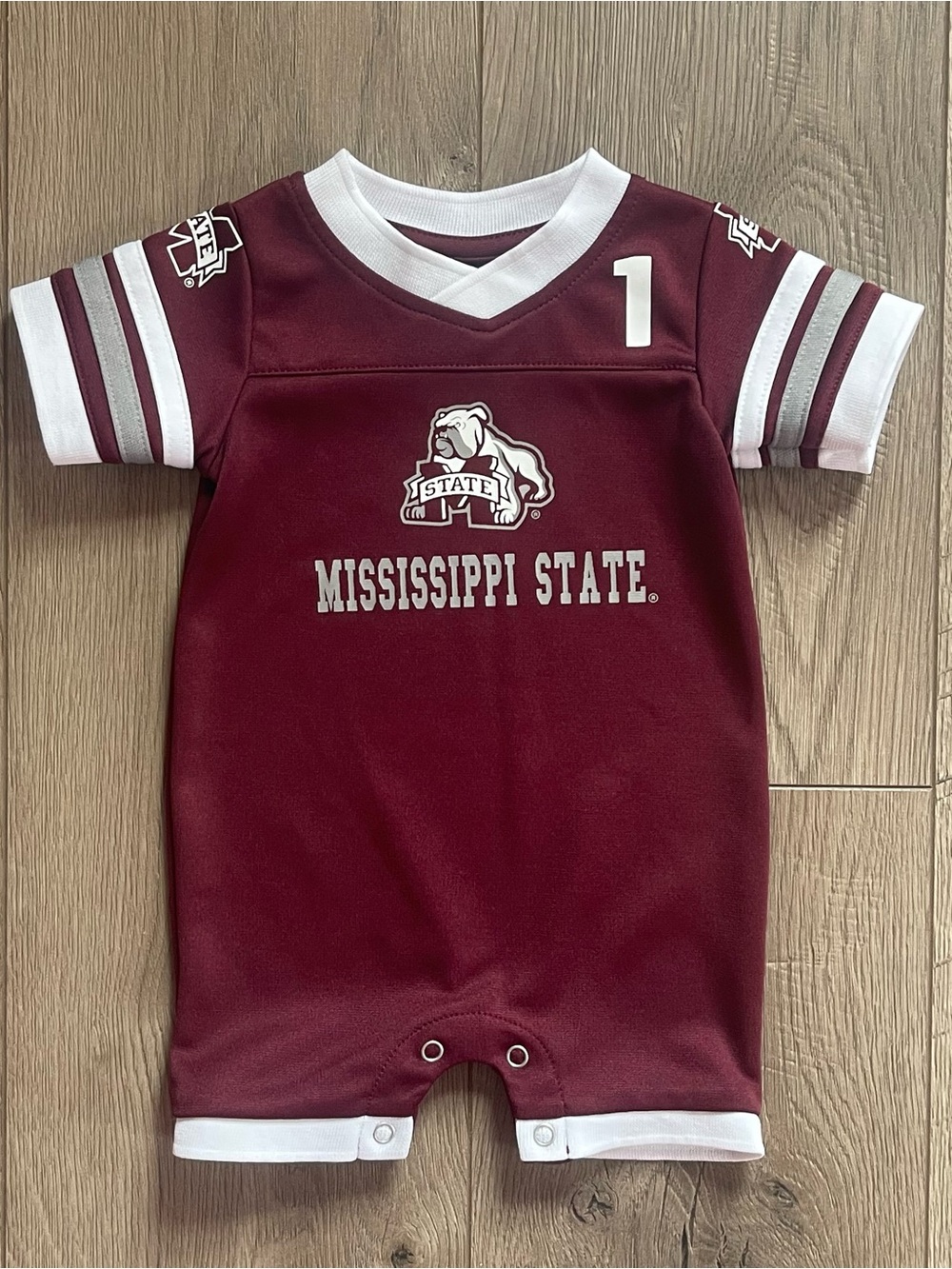 Colosseum NCAA Mississippi State Bulldogs 0-3m Infant Jersey Romper